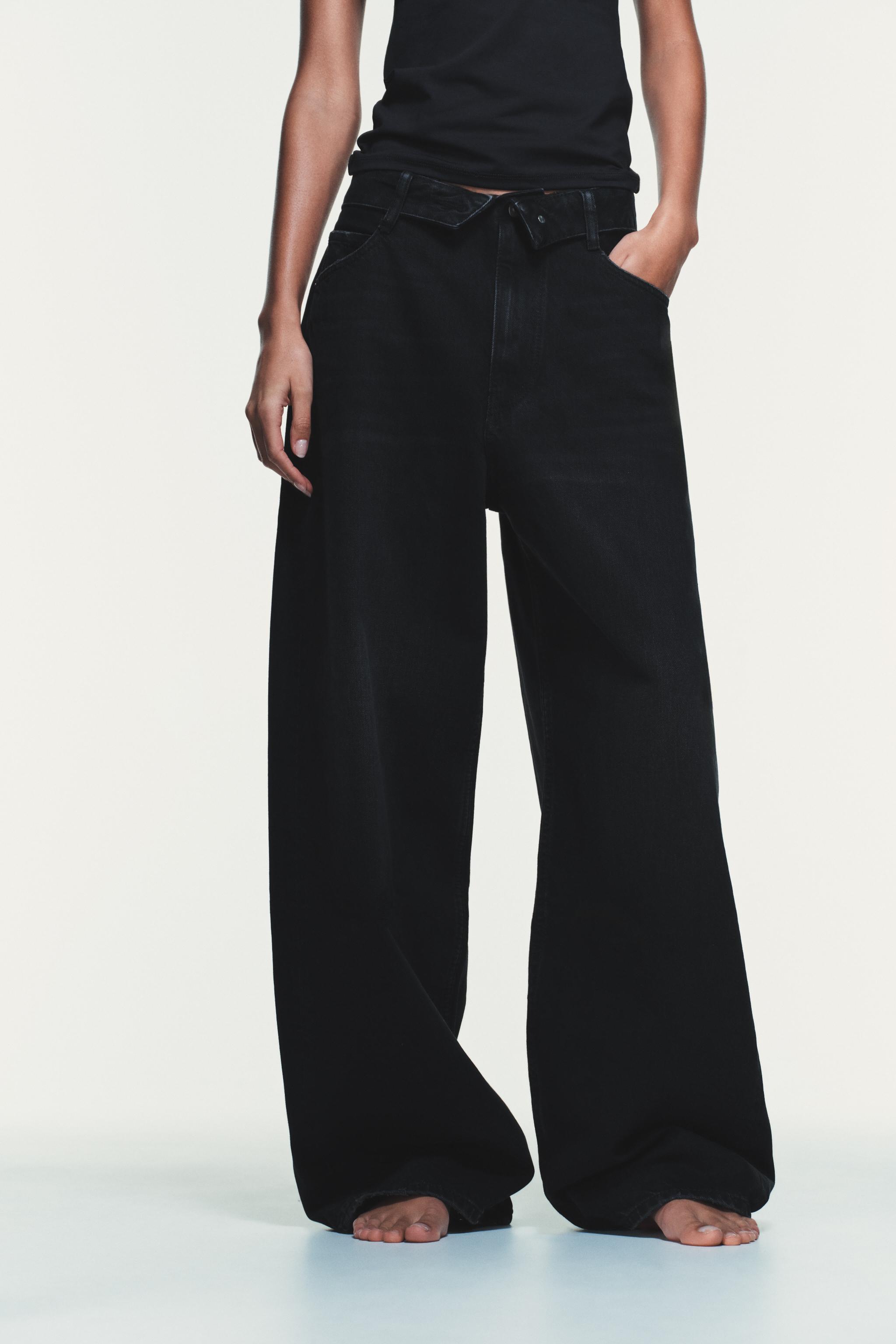 TRF MID-RISE FOLDED WAIST JEANS